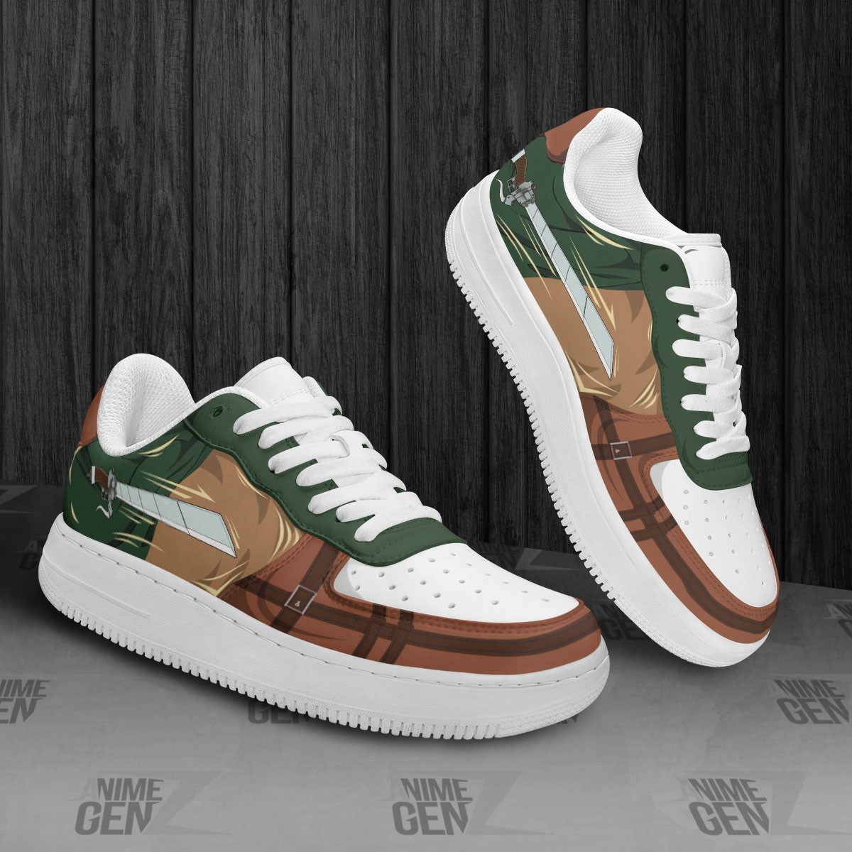 Attack On Titan Air Sneakers Reconnaissance Army Custom Anime Shoes - Image 2