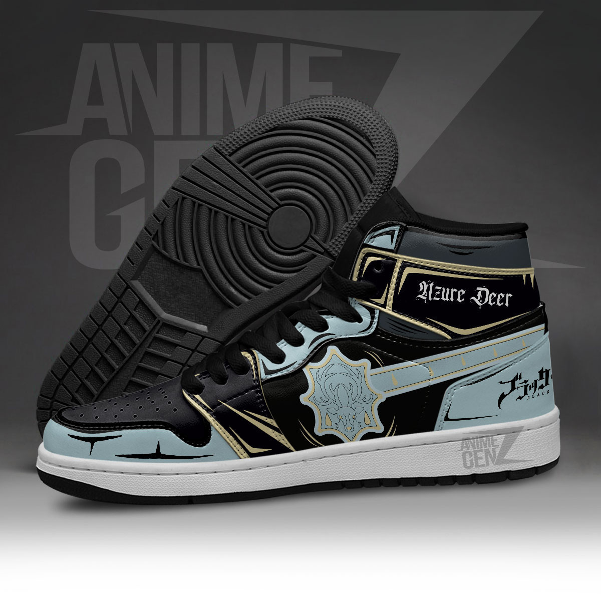 Azure Deer JD Sneakers Black Clover Custom Anime Shoes - Image 5