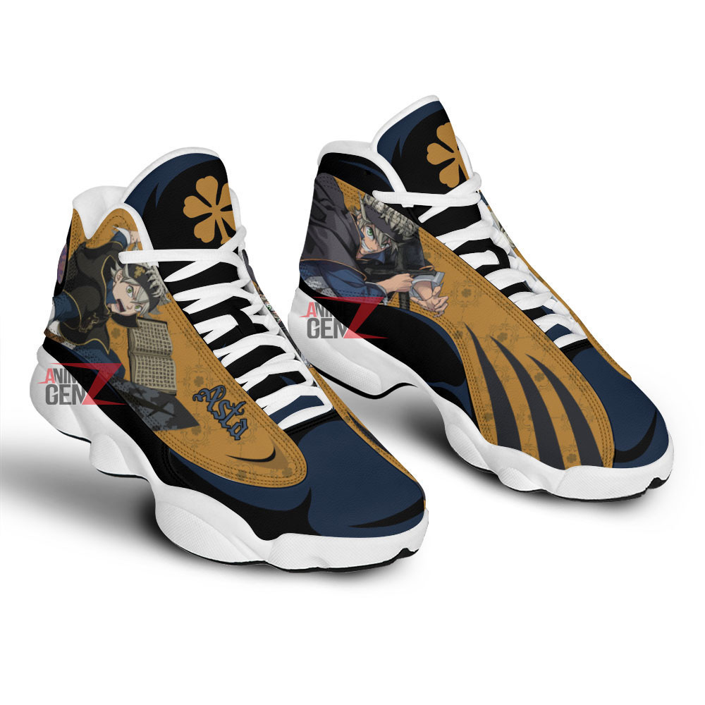 Black Clover Asta Air Jordan 13 Sneaker Custom Anime Shoes - Image 3