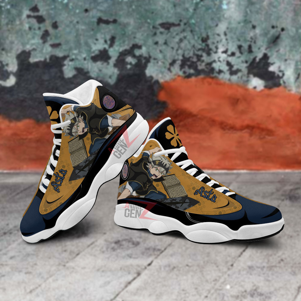 Black Clover Asta Air Jordan 13 Sneaker Custom Anime Shoes - Image 2