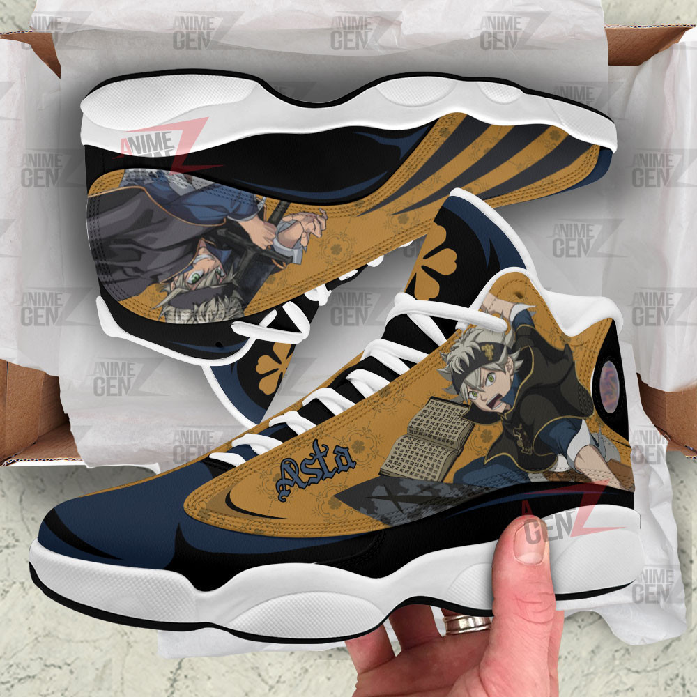 Black Clover Asta Air Jordan 13 Sneaker Custom Anime Shoes - Image 4