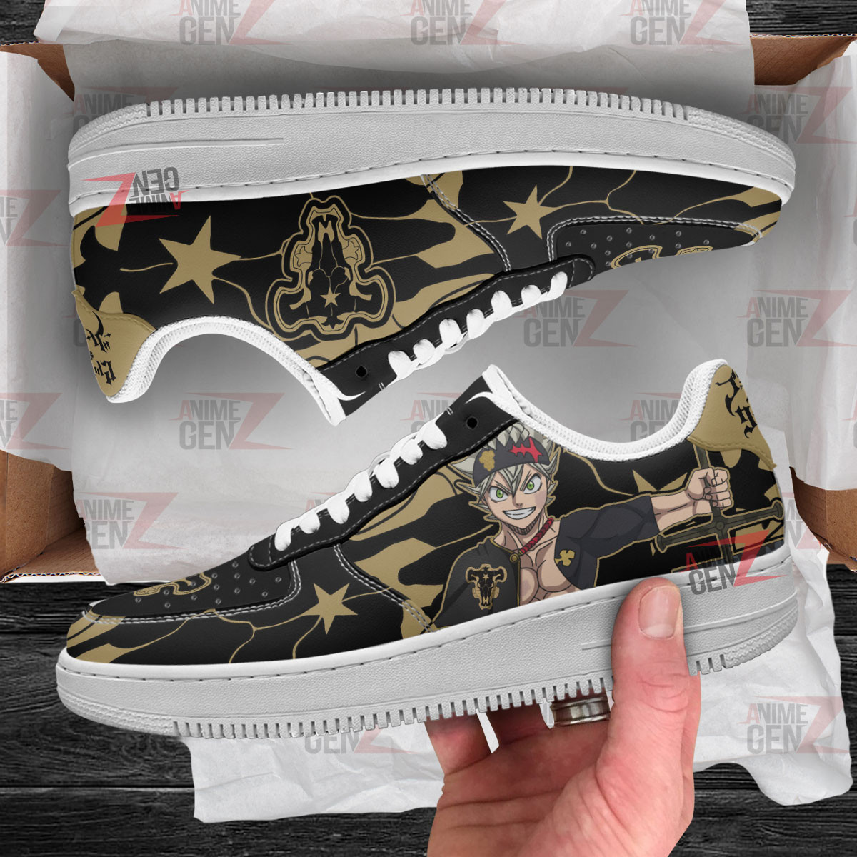 Black Clover Asta Black Bull Sneakers Custom Anime Shoes - Image 2
