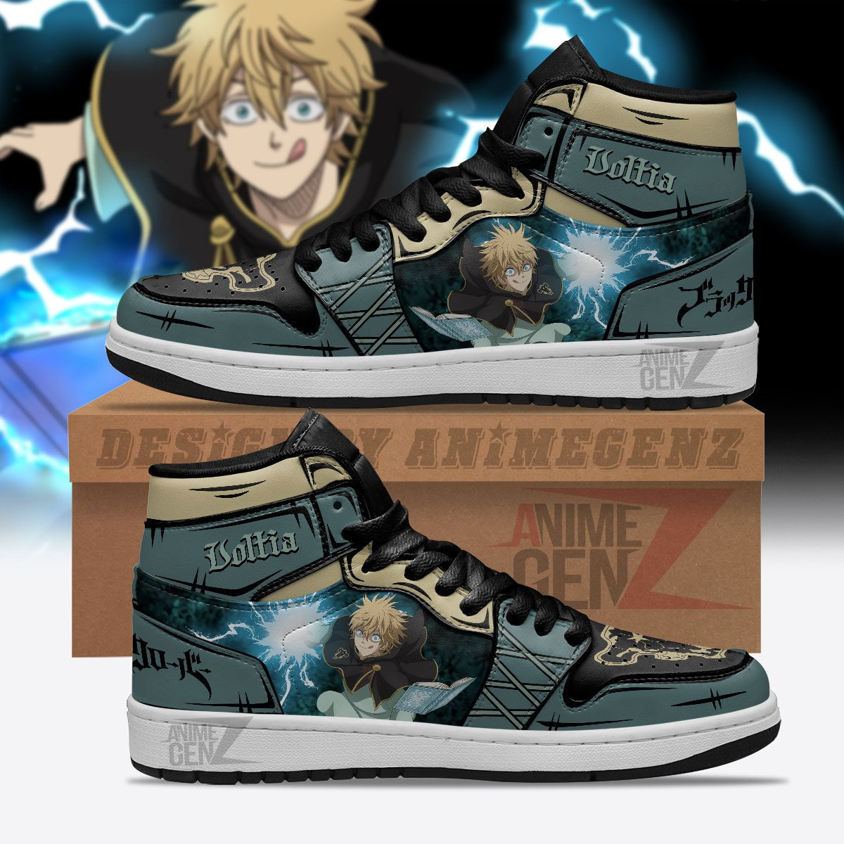 Black Clover Luck Voltia JD Sneakers Custom Anime Shoes