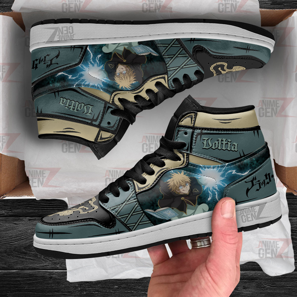 Black Clover Luck Voltia JD Sneakers Custom Anime Shoes - Image 4