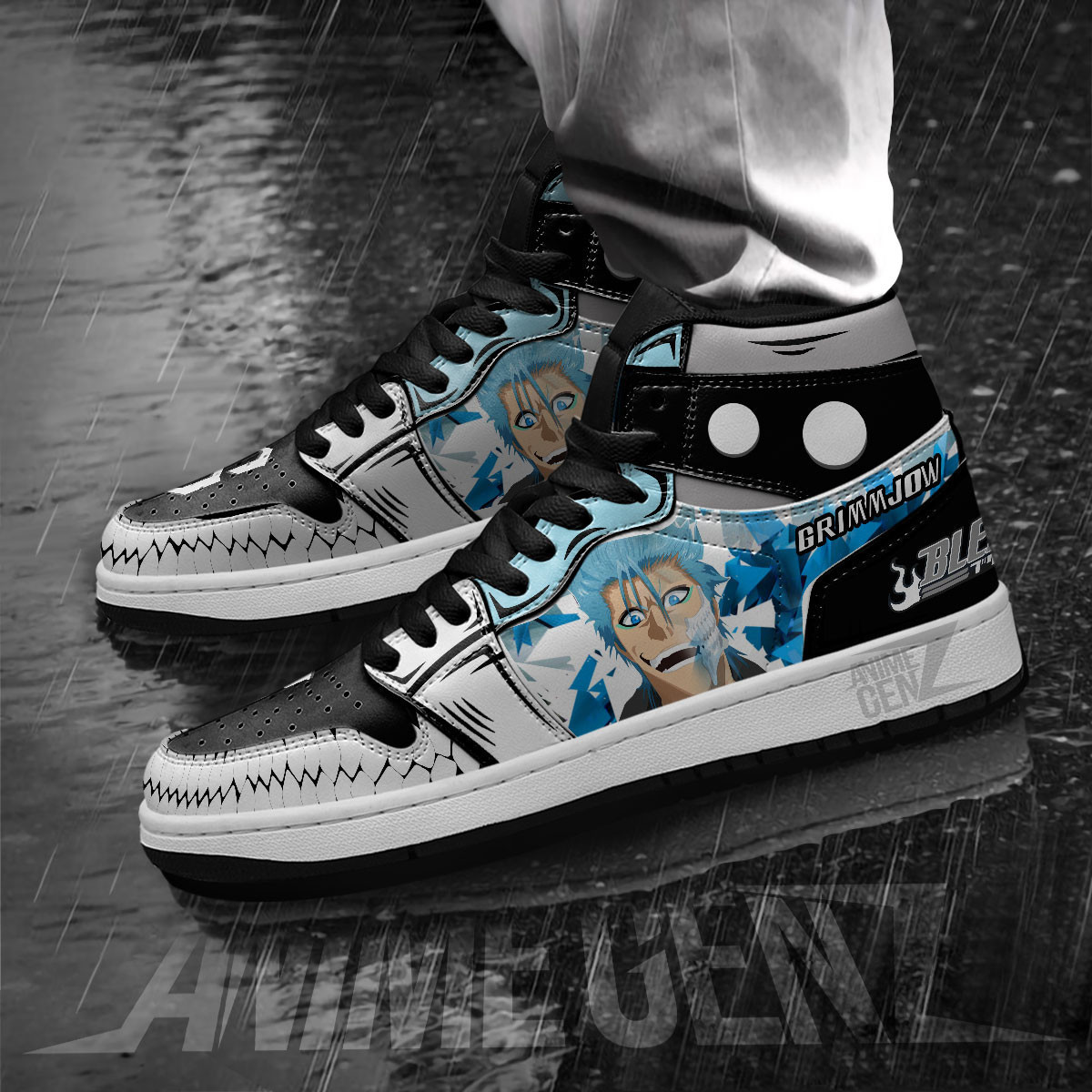 Bleach Grimmjow Jaegerjaquez JD Sneakers Custom Anime Shoes - Image 3