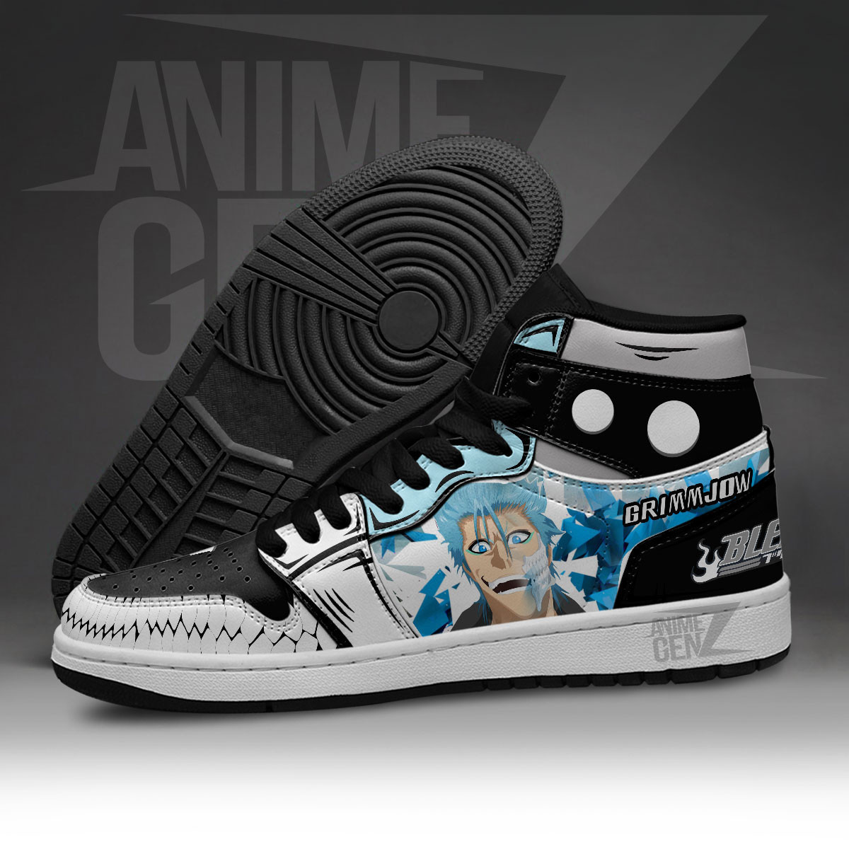 Bleach Grimmjow Jaegerjaquez JD Sneakers Custom Anime Shoes - Image 5