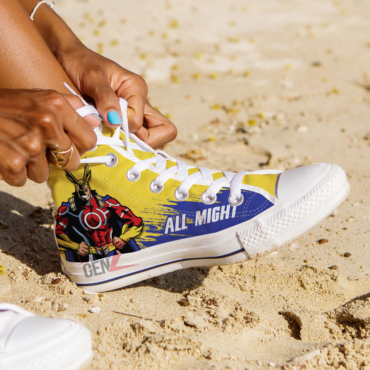 BNHA All Might High Top Shoes Custom Anime Shoes - Image 3