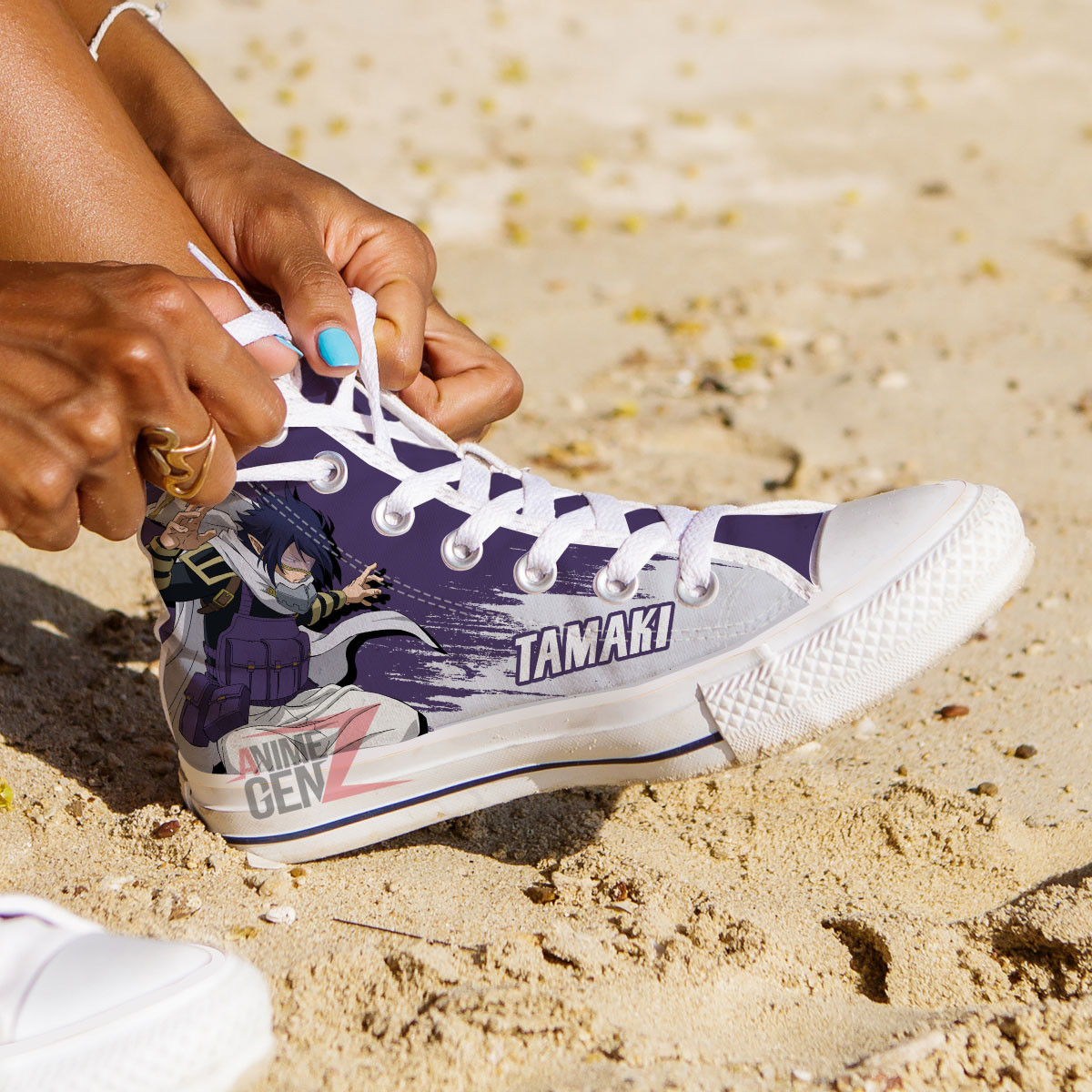 BNHA Amajiki Tamaki High Top Shoes Custom Anime Shoes - Image 3