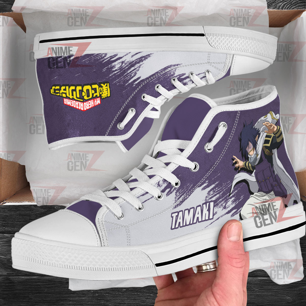 BNHA Amajiki Tamaki High Top Shoes Custom Anime Shoes - Image 2