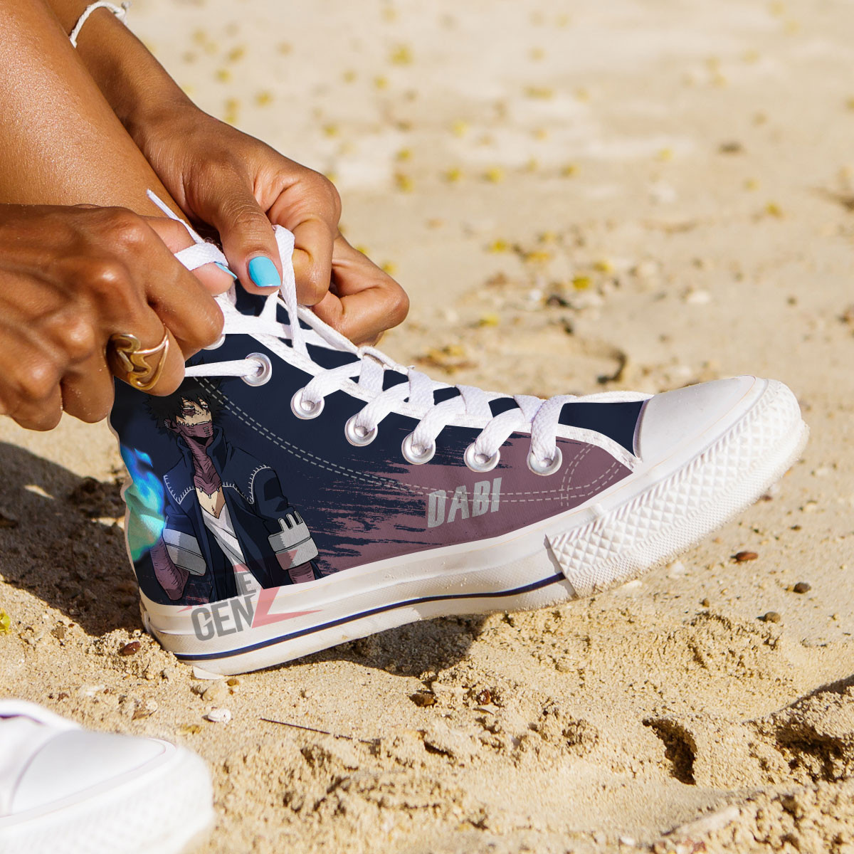 BNHA Dabi High Top Shoes Custom Anime Shoes - Image 3