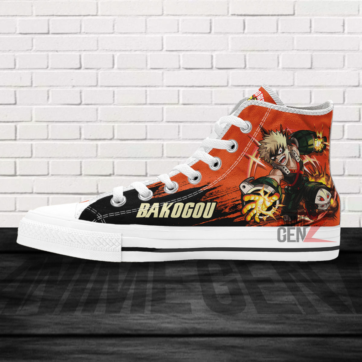 BNHA Katsuki Bakugou High Top Shoes Custom Anime Shoes - Image 4