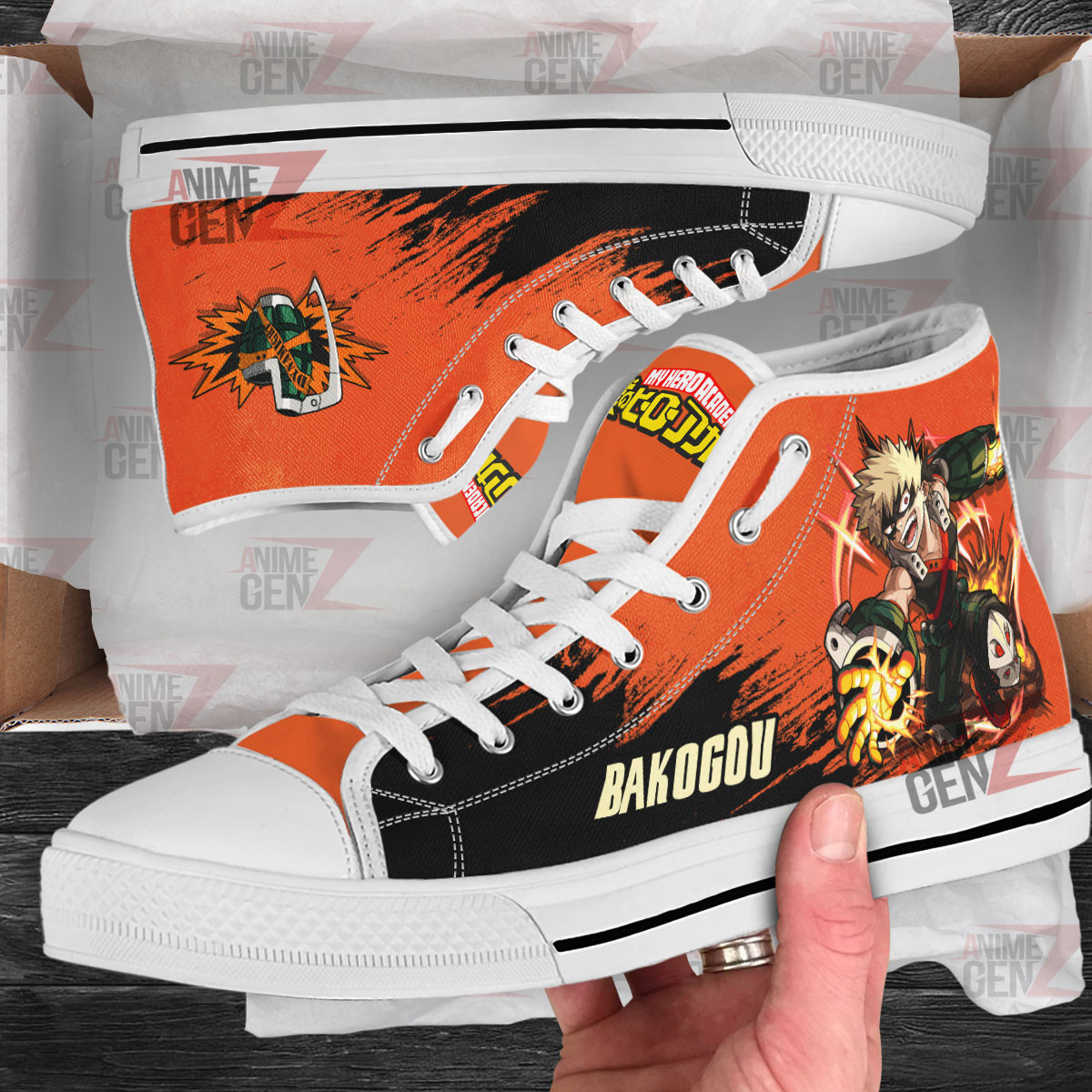 BNHA Katsuki Bakugou High Top Shoes Custom Anime Shoes - Image 2