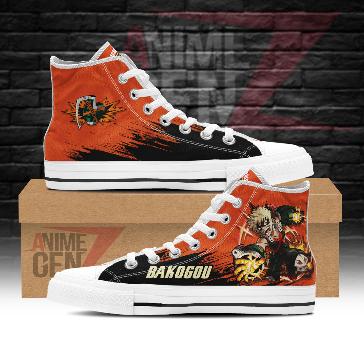 BNHA Katsuki Bakugou High Top Shoes Custom Anime Shoes