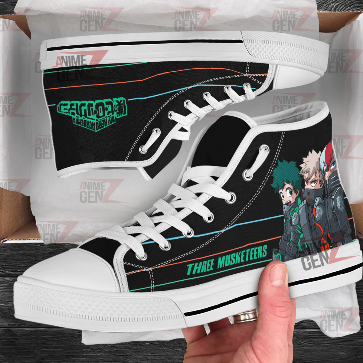 BNHA Three Musketeers High Top Shoes Custom Anime Shoes - Image 2