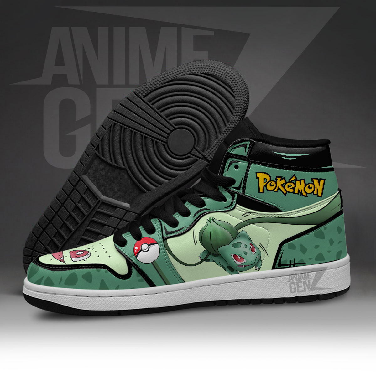 Bulbasaur JD Sneakers Pokemon Custom Anime Shoes - Image 3
