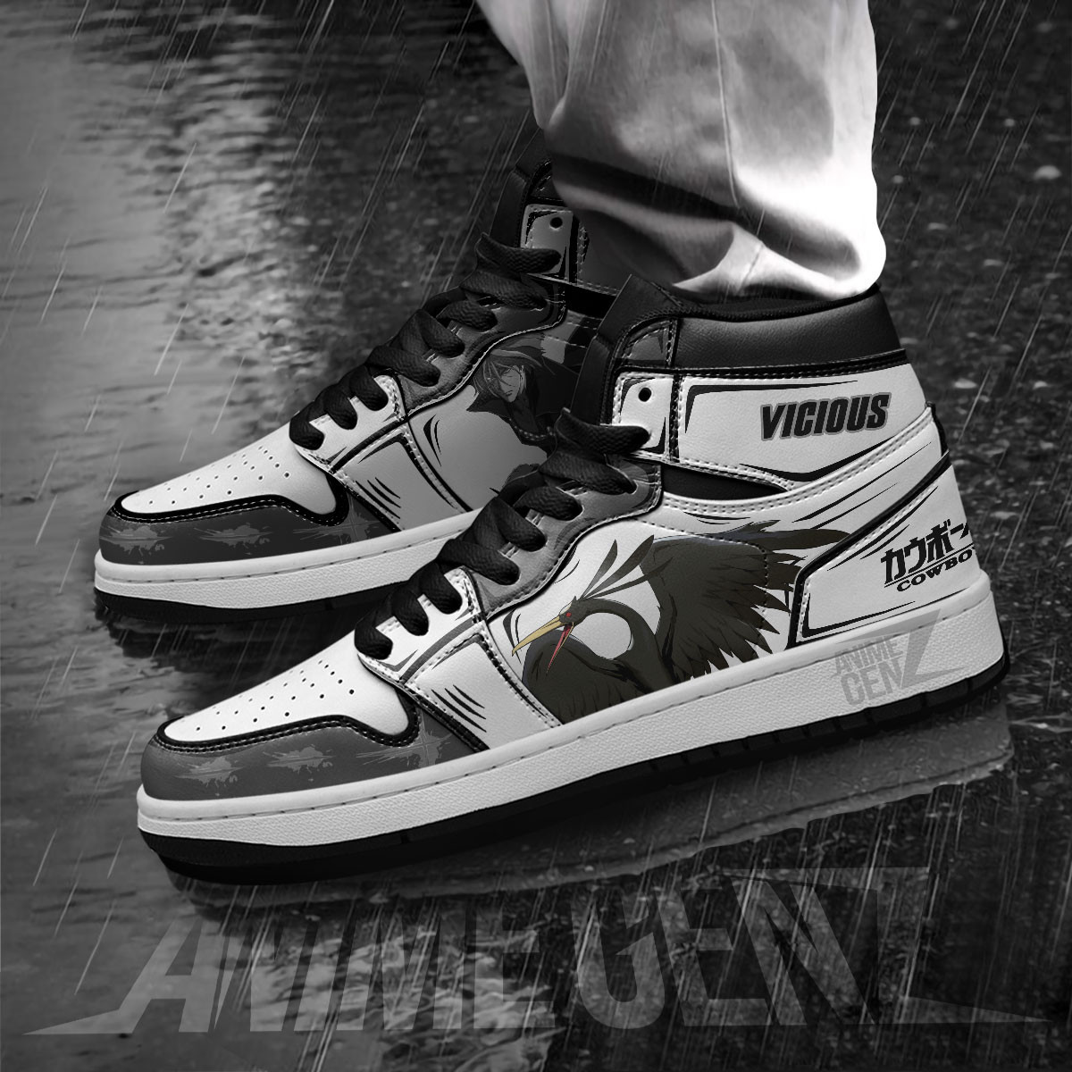 Cowboy Bebop Vicious JD Sneakers Custom Anime Shoes - Image 3