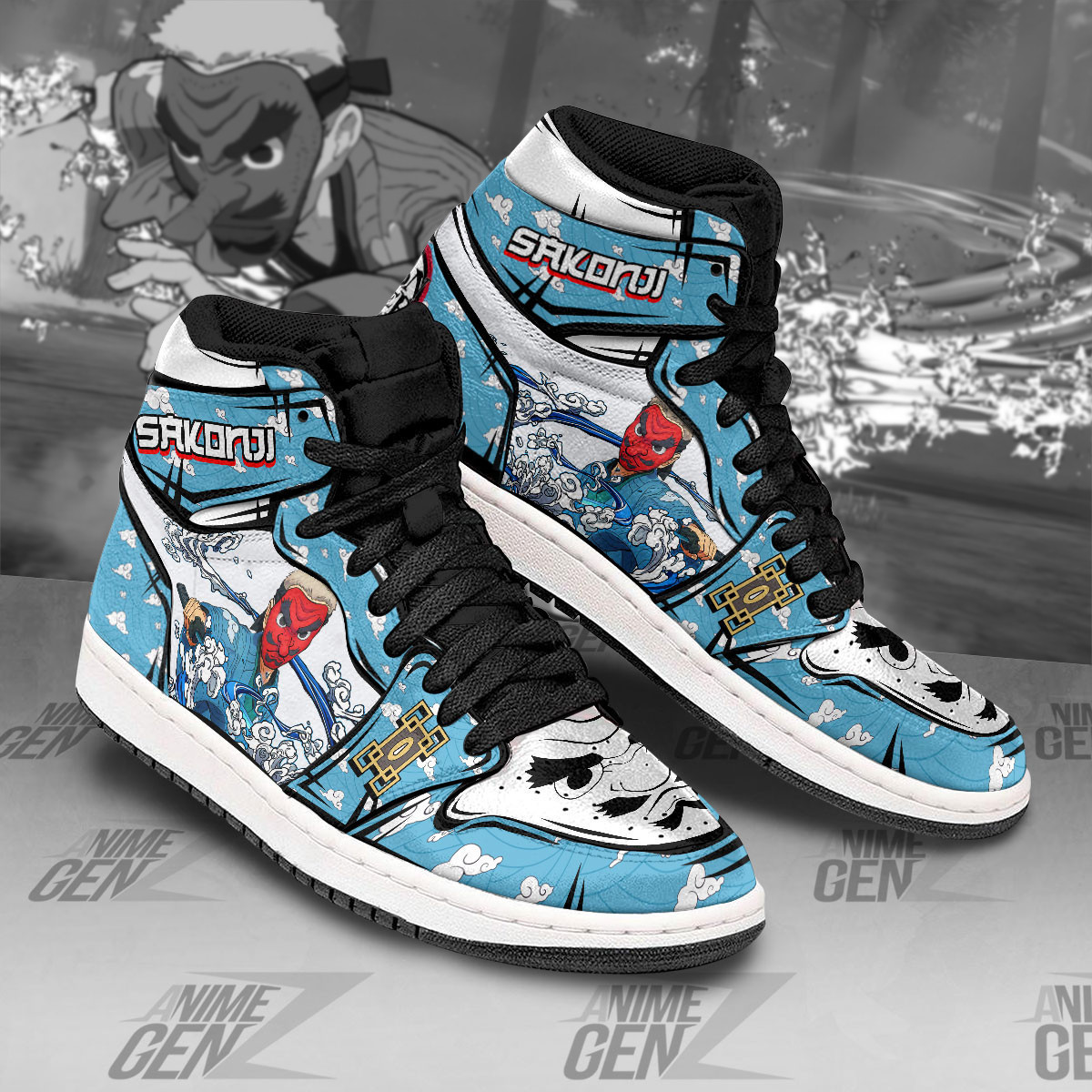 Demon Slayer JD Sneakers Urokodaki Sakonji Custom Anime Shoes - Image 2