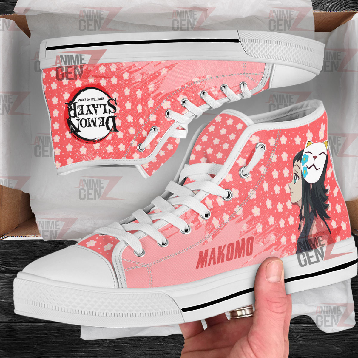 Demon Slayer Makomo High Top Shoes Custom Anime Shoes - Image 2
