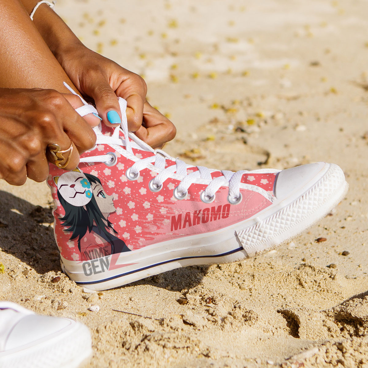 Demon Slayer Makomo High Top Shoes Custom Anime Shoes - Image 3