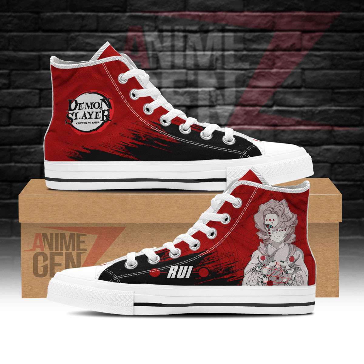 Demon Slayer Rui High Top Shoes Custom Anime Shoes