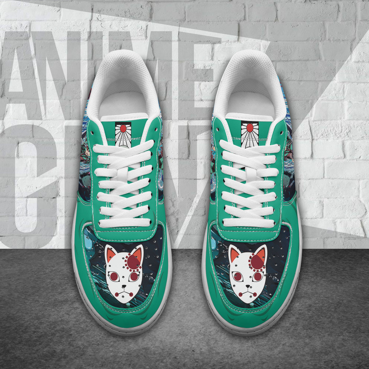 Demon Slayer Tajiro Air Sneakers Water Breathing Custom Anime Shoes - Image 3