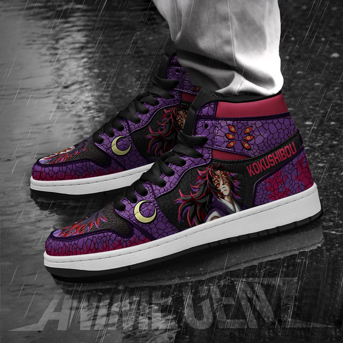 Demon Slayers Kokushibou JD Sneakers Custom Anime Shoes - Image 3