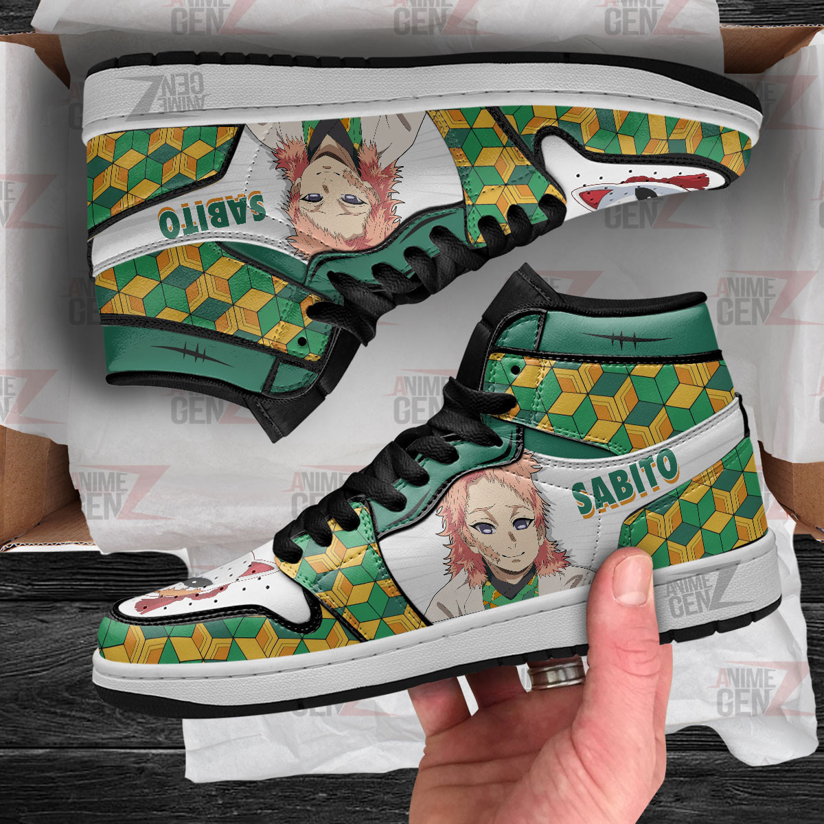 Demon Slayers Sabito JD Sneakers Custom Anime Shoes - Image 4