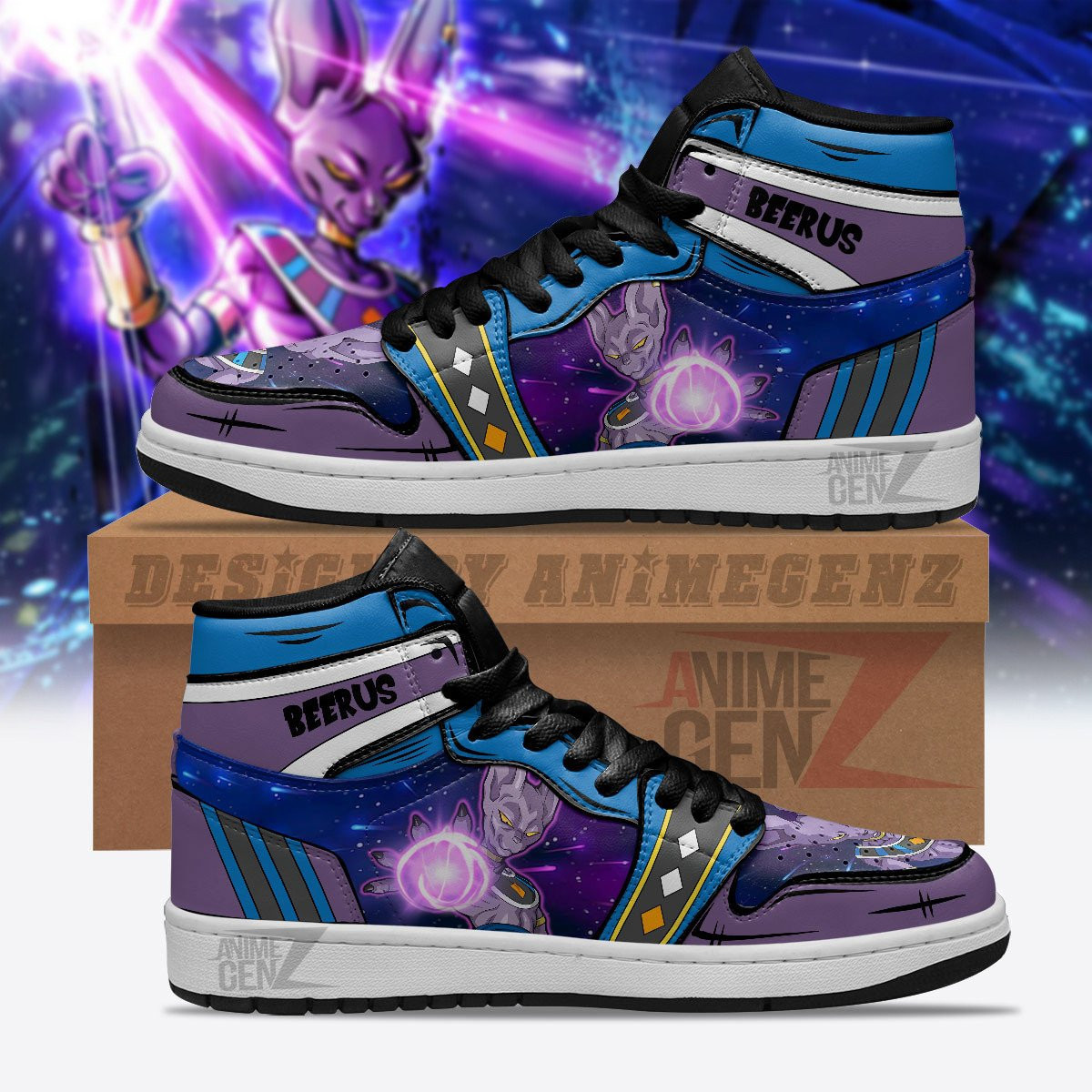 Dragon Ball Beerus JD Sneakers Custom Anime Shoes