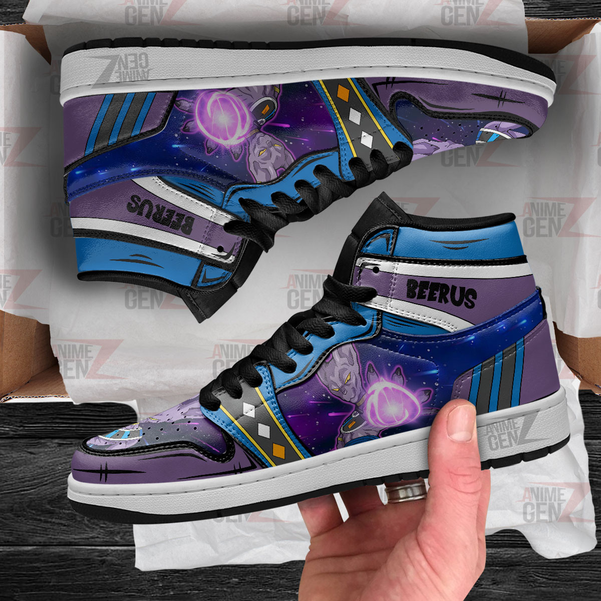 Dragon Ball Beerus JD Sneakers Custom Anime Shoes - Image 4