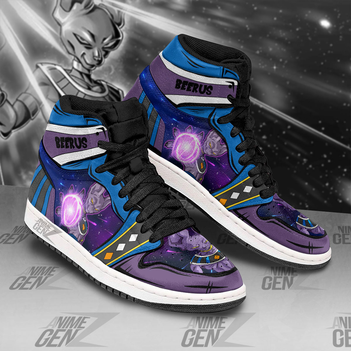 Dragon Ball Beerus JD Sneakers Custom Anime Shoes - Image 2