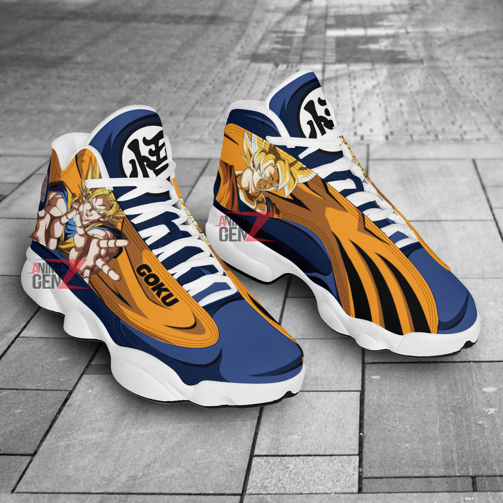 Dragon Ball Goku Super Saiyan 2 Air Jordan 13 Sneakers Custom Anime Shoes - Image 2
