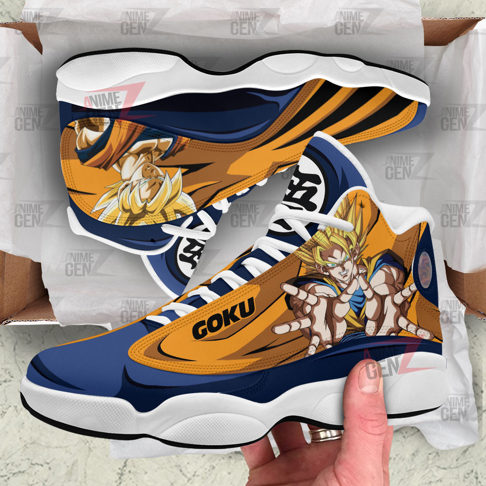 Dragon Ball Goku Super Saiyan 2 Air Jordan 13 Sneakers Custom Anime Shoes - Image 3