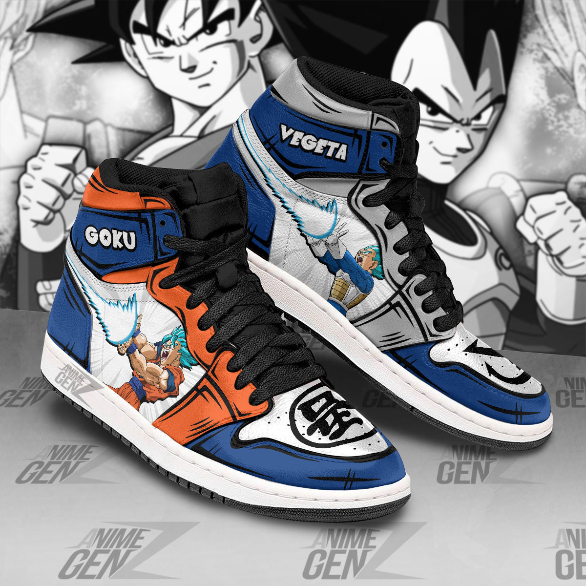 Dragon Ball Son Goku Vegeta JD Sneakers Custom Anime Shoes - Image 2