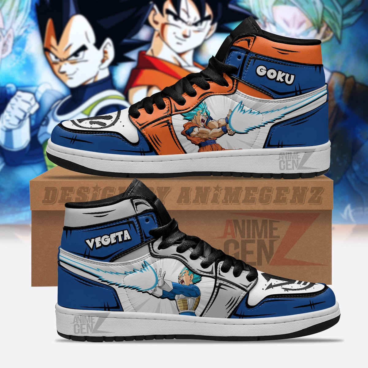 Dragon Ball Son Goku Vegeta JD Sneakers Custom Anime Shoes