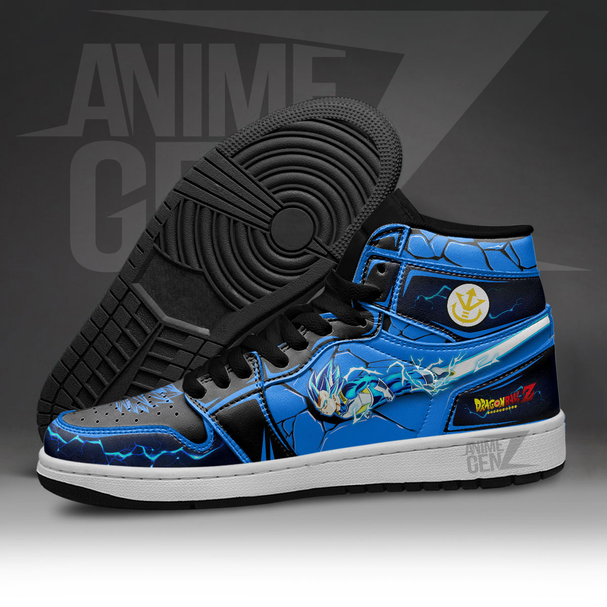 Dragon Ball Vegeta Super Saiyan Blue JD Sneakers Custom Anime Shoes - Image 5