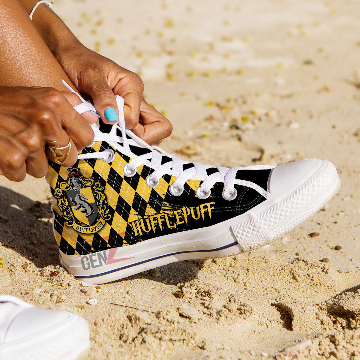 Harry Potter Hufflepuff High Top Shoes Custom Anime Shoes - Image 3