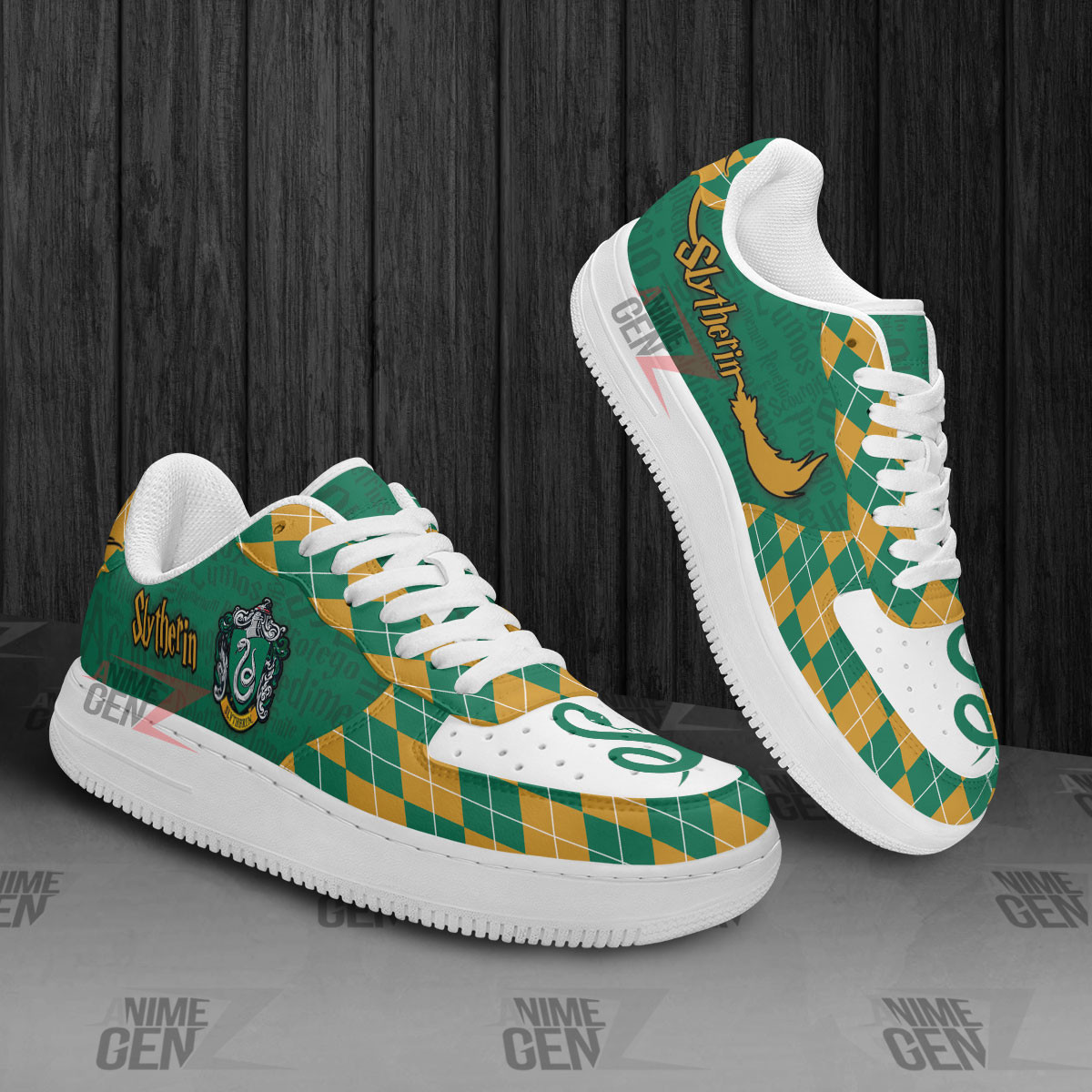 Harry Potter Slytherin Air Force Sneakers Custom Anime Shoes - Image 3