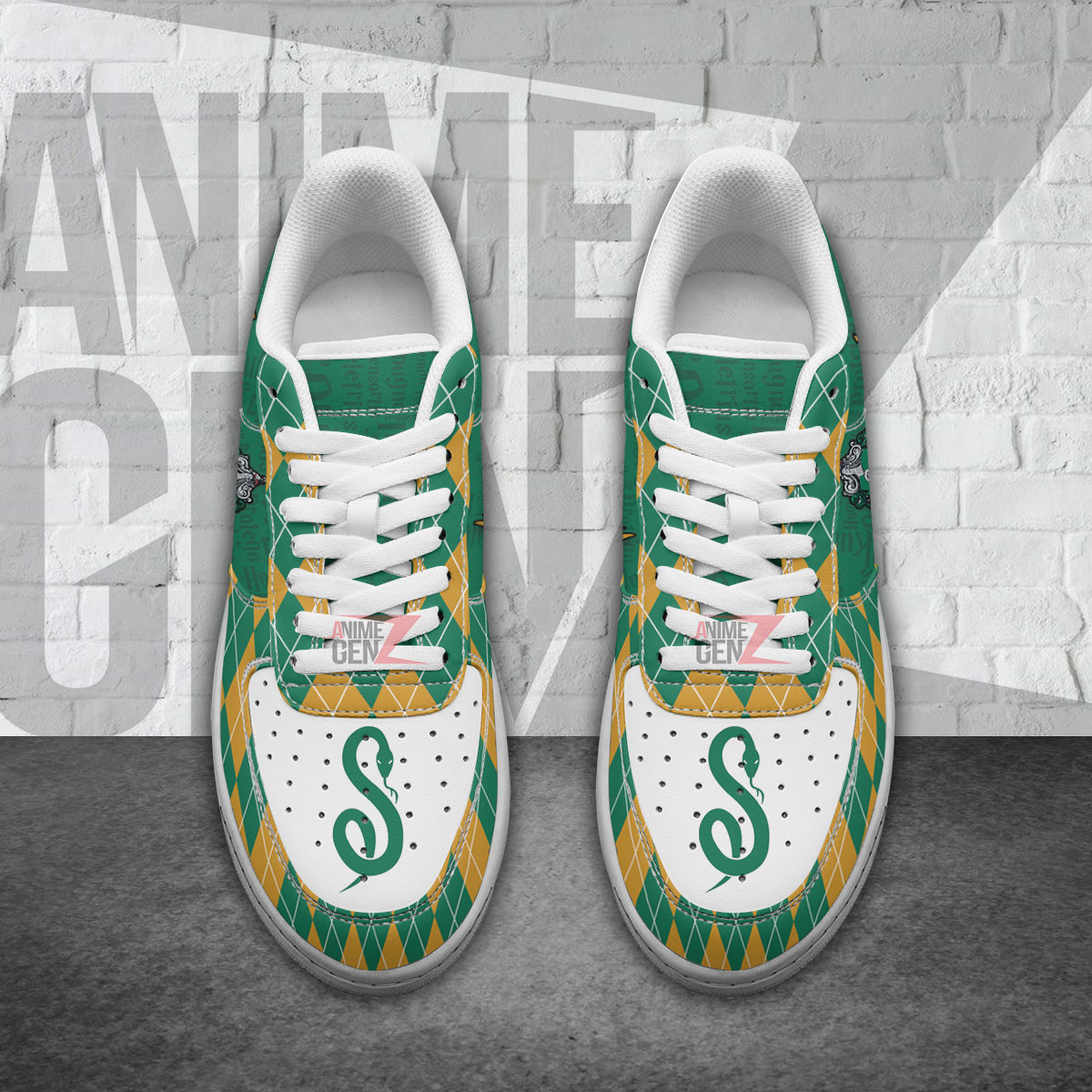 Harry Potter Slytherin Air Force Sneakers Custom Anime Shoes - Image 4