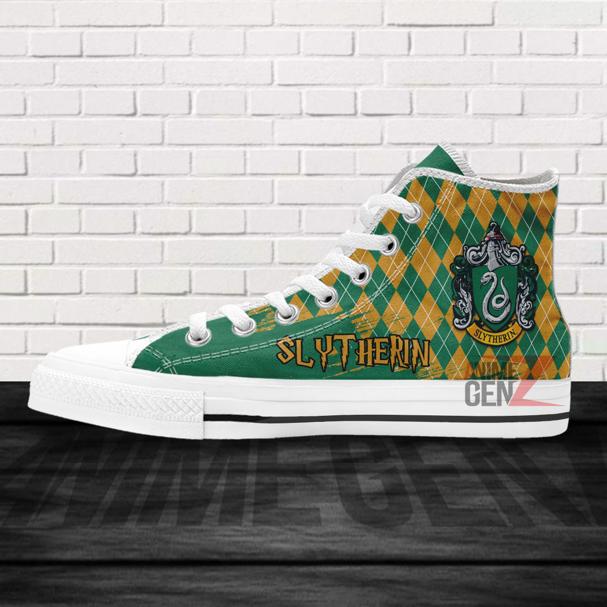 Harry Potter Slytherin High Top Shoes Custom Anime Shoes - Image 4