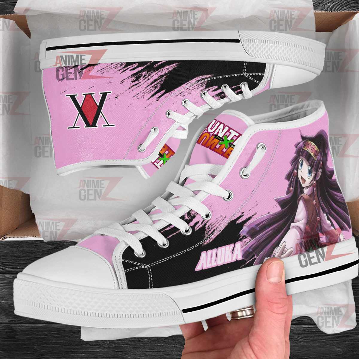 Hunter x Hunter Alluka Zoldyck High Top Shoes Custom Anime Shoes - Image 2