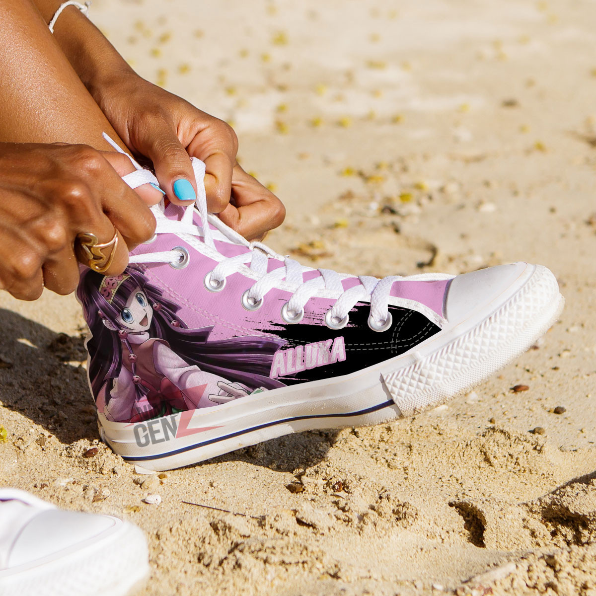 Hunter x Hunter Alluka Zoldyck High Top Shoes Custom Anime Shoes - Image 3