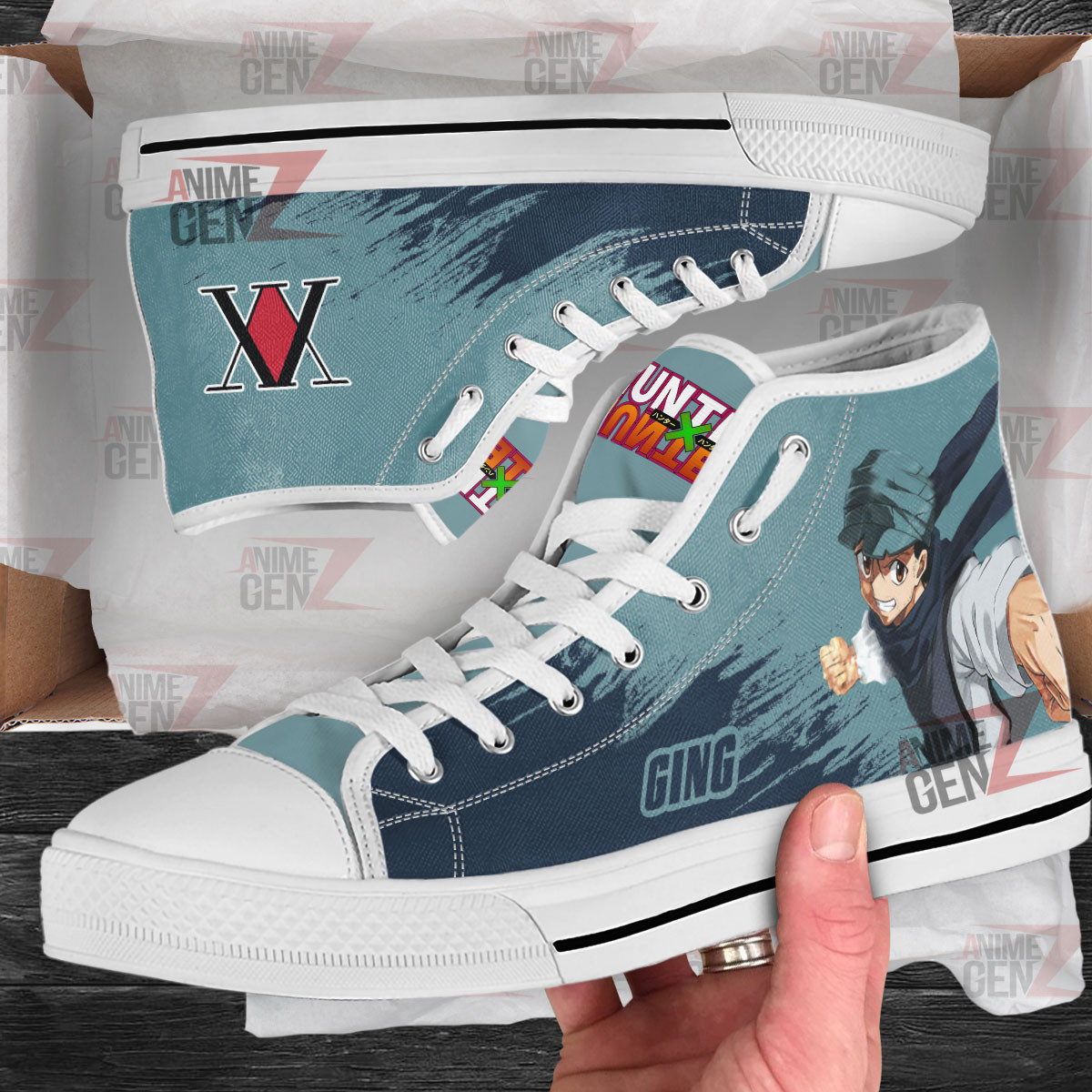 Hunter x Hunter Ging Freecss High Top Shoes Custom Anime Shoes - Image 2