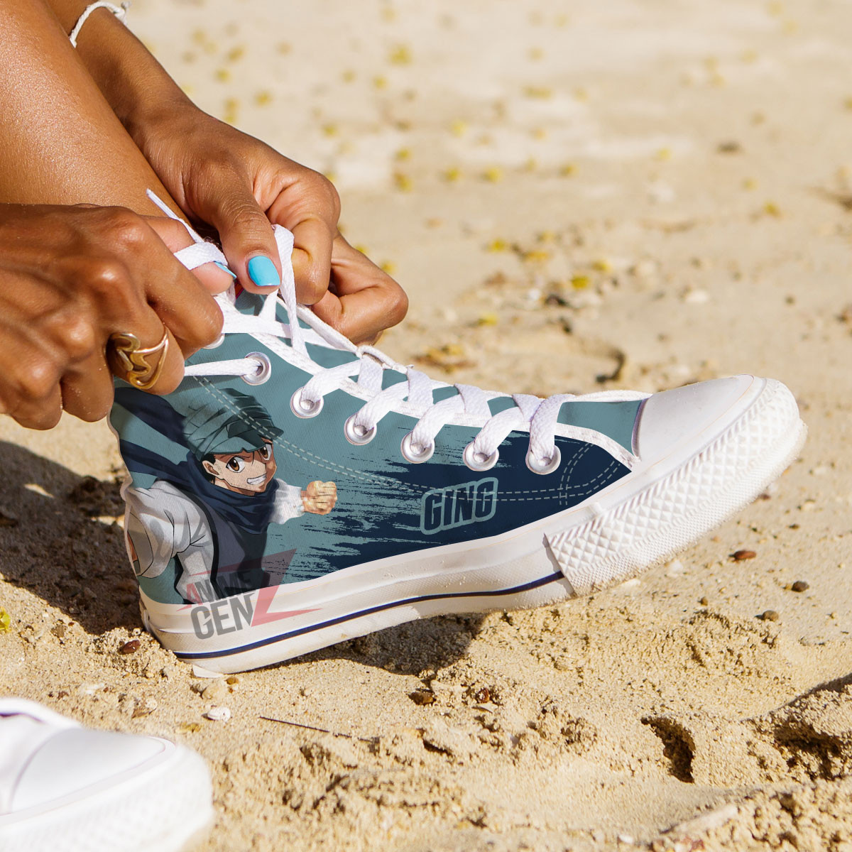 Hunter x Hunter Ging Freecss High Top Shoes Custom Anime Shoes - Image 3