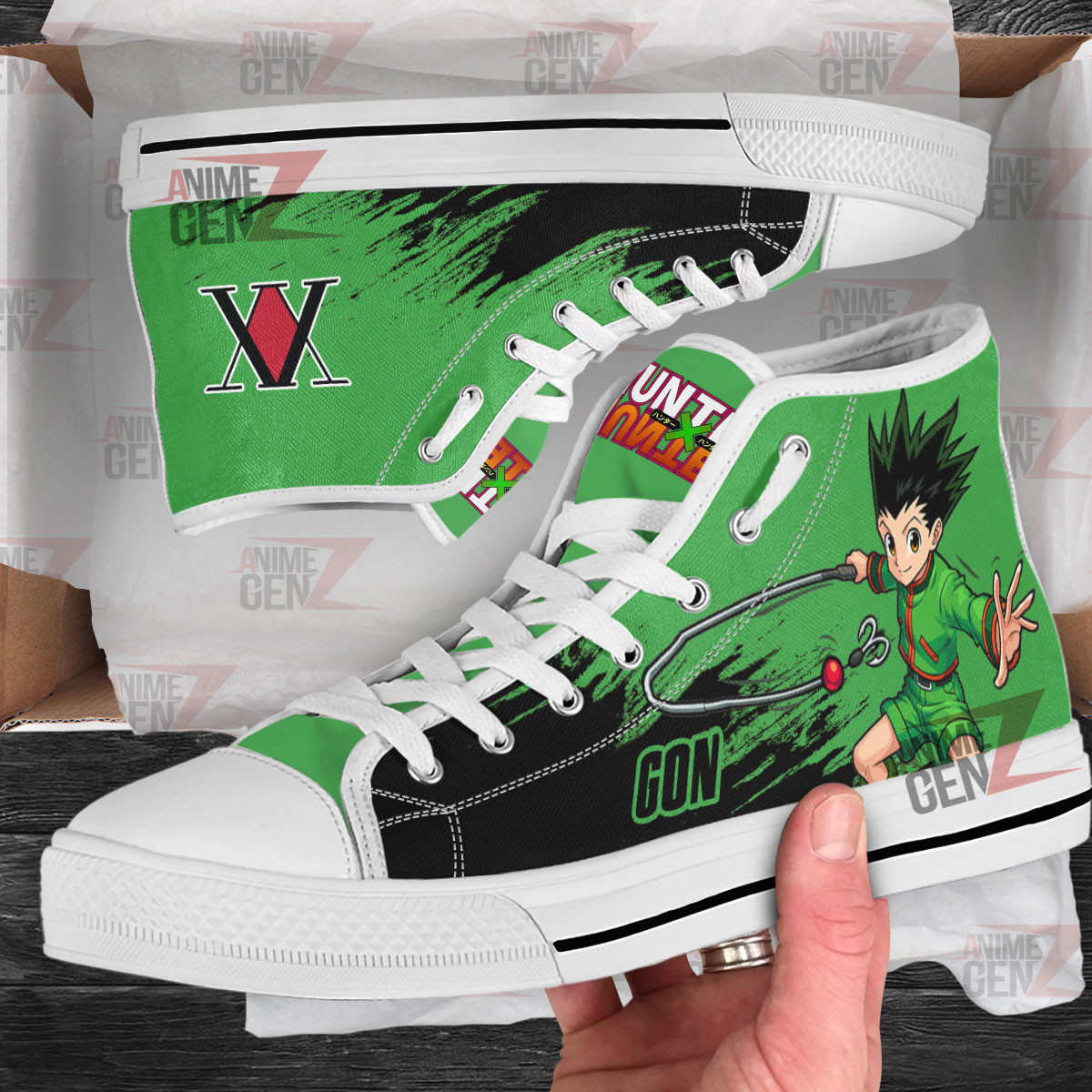 Hunter x Hunter Gon Freecss High Top Shoes Custom Anime Shoes - Image 2