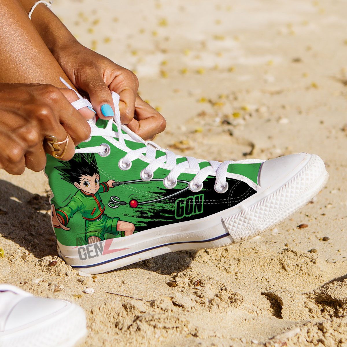 Hunter x Hunter Gon Freecss High Top Shoes Custom Anime Shoes - Image 3