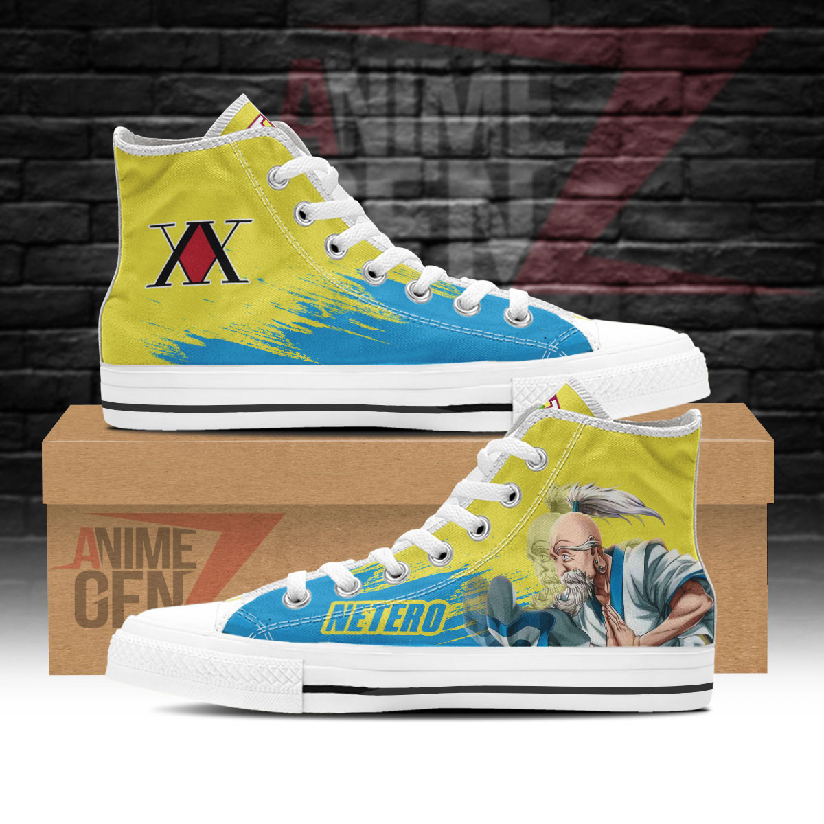 Hunter x Hunter Isaac Netero High Top Shoes Custom Anime Shoes
