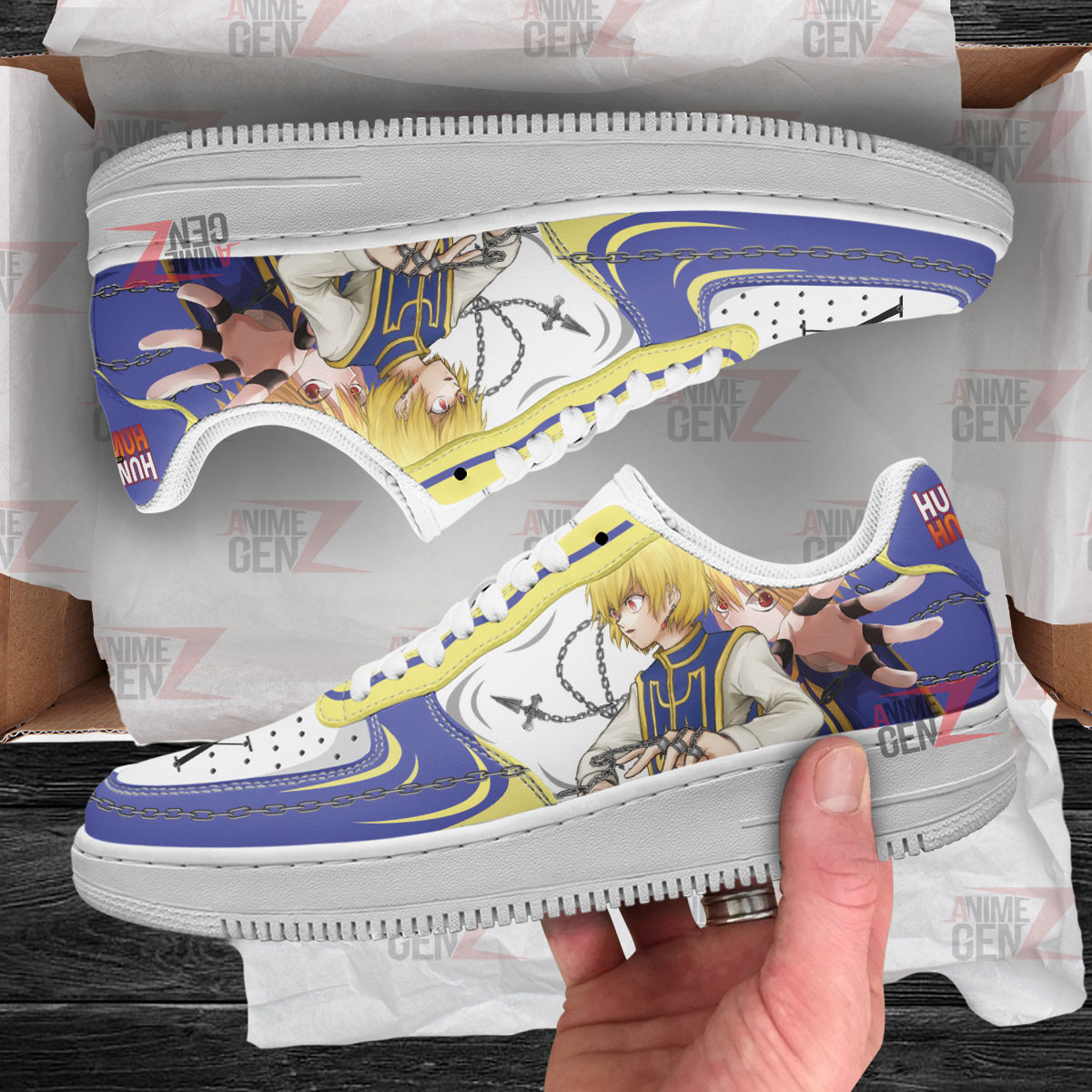 Hunter x Hunter Kurapika Kurta Morow Air Sneakers Custom Anime Shoes - Image 2
