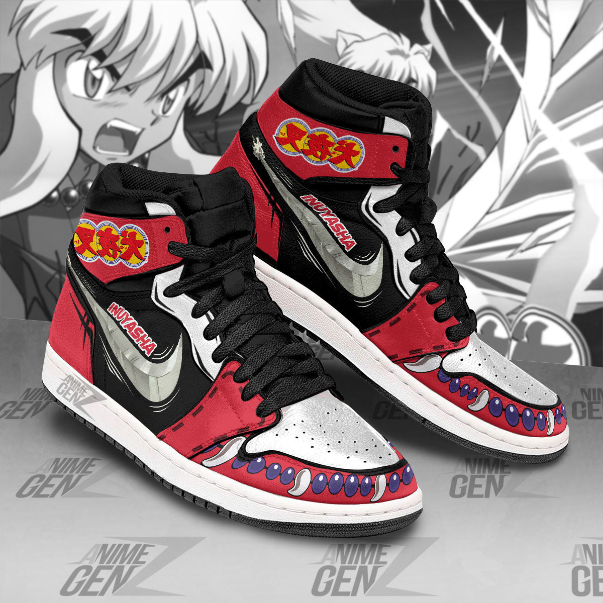 Inuyasha JD Sneakers Inuyasha Custom Anime Shoes - Image 2
