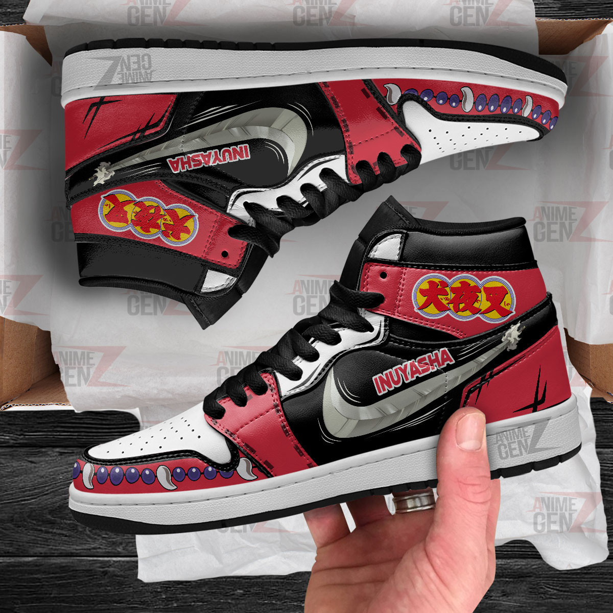 Inuyasha JD Sneakers Inuyasha Custom Anime Shoes - Image 4