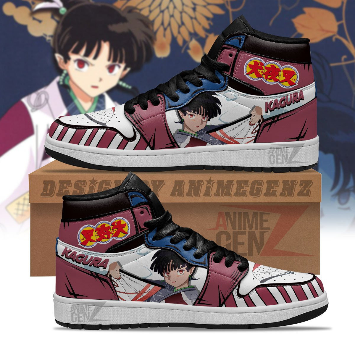 Inuyasha Kagura JD Sneakers Inuyasha Custom Anime Shoes
